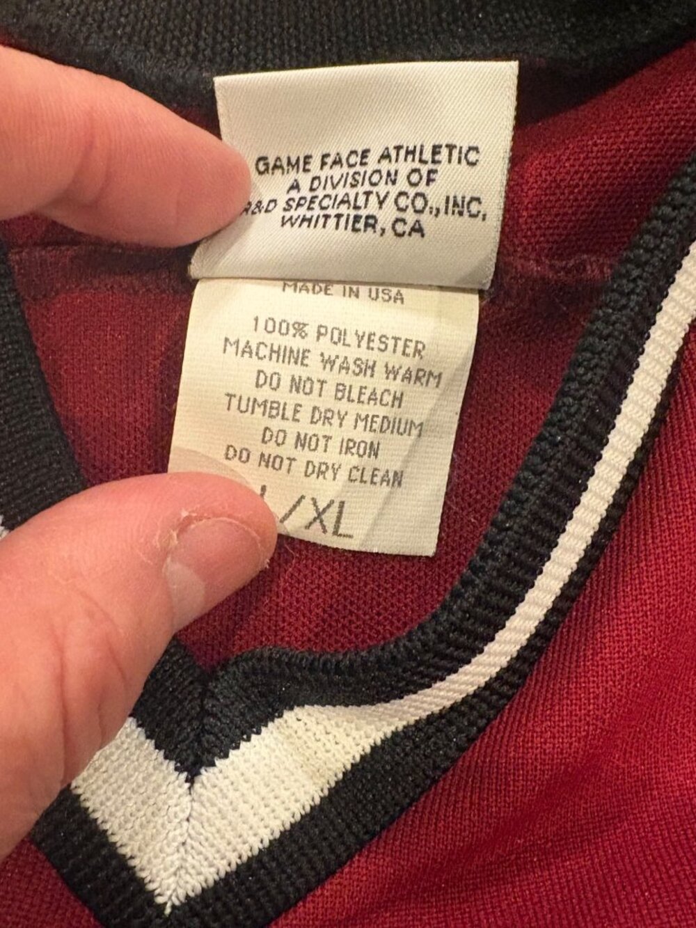 Vintage 90s Harvard Crimson Stitched NCAA Hockey Jersey Made in USA Youth L/XL - Picture 7 of 7